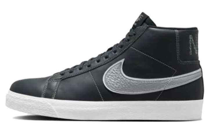 Nike Nike Sb Zoom Blazer Mid Mason Silva Dark Obsidian Metallic Silver