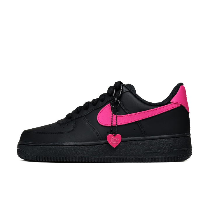 Nike Nike Air Force 1 Banana Energy Lightweight Breathable Height Increasing Low top Skateboard Shoes Unisex Black Rose Red