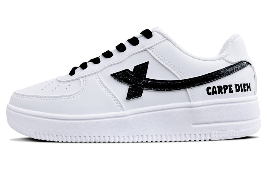 XTEP Air Force 1 Wear resistant And Lightweight Low top Skateboard Shoes Women's White Black
