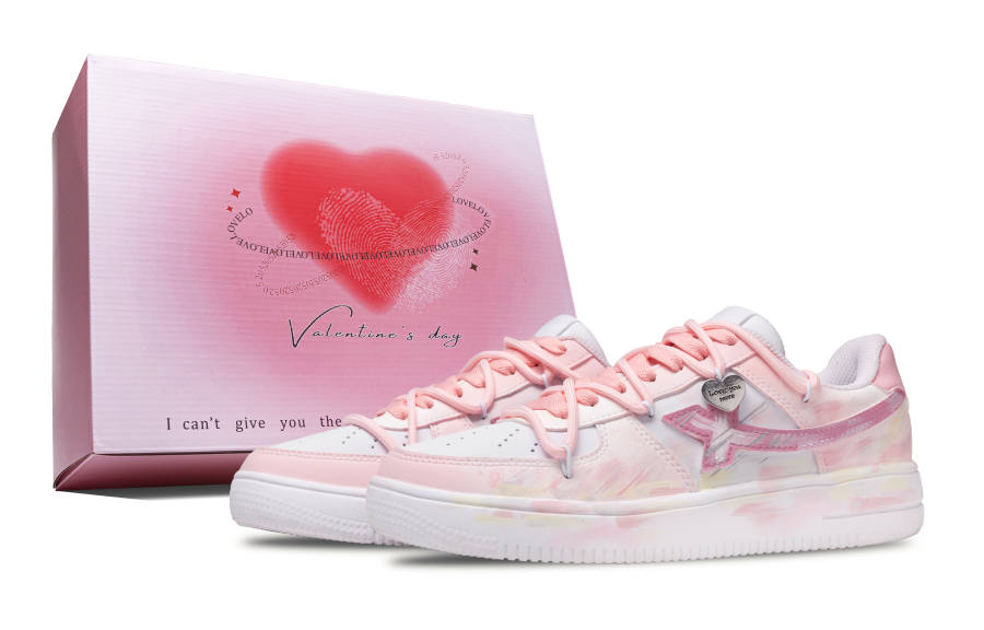 XTEP Air Force 1 Slip Resistant Abrasion Resistant Low top Skateboard Shoes Unisex Pink