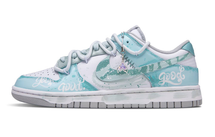 Nike Nike Mermaid Ocean Cow Leather Slip Resistant Cushioning Low top Skateboard Shoes Unisex Blue
