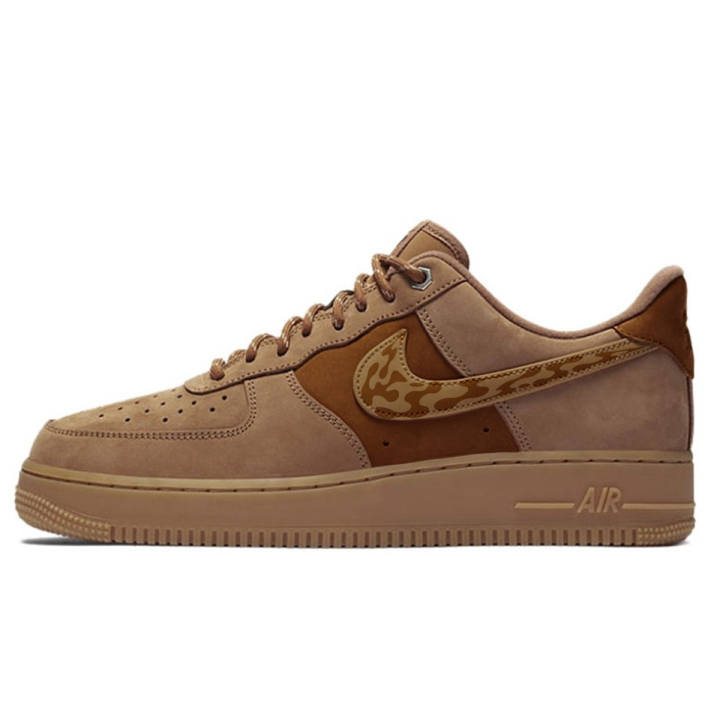 Nike Nike Air Force 1 Slip Resistant, Abrasion Resistant, Lightweight Low top Skateboard Shoes Unisex Wheat