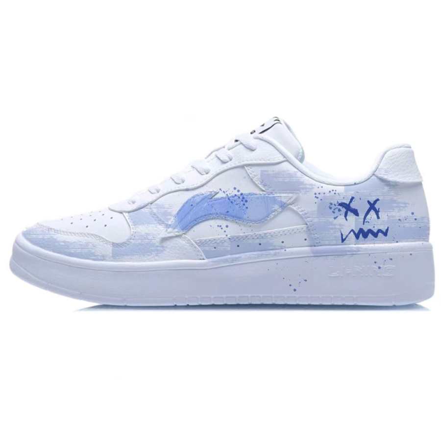 Li-Ning Li Ning Floating Boat Cushioning Abrasion Resistant Cushioning, Wear Resistant Low top Skateboard Shoes Men's White