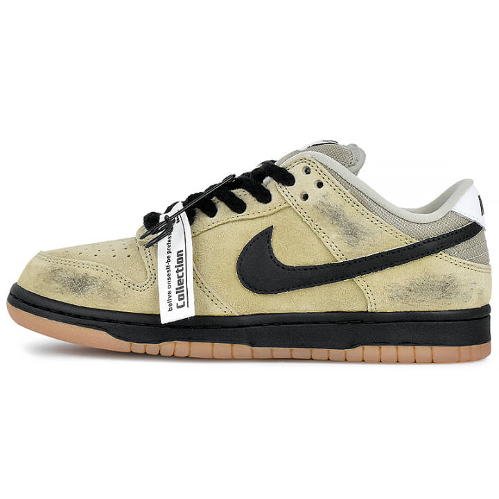 Nike Nike Dunk SB Abrasion Resistant Abrasion Resistant Low top Skateboard Shoes Unisex Black Brown