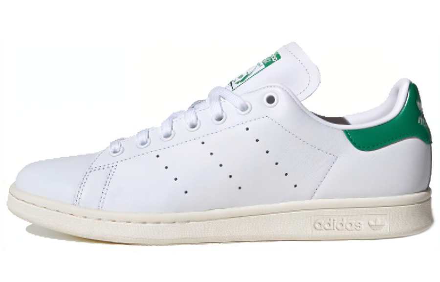 Adidas Originals Stan Smith Fashion Coverage Slip Resistant Low top Skateboard Shoes Unisex Green Heel Tab