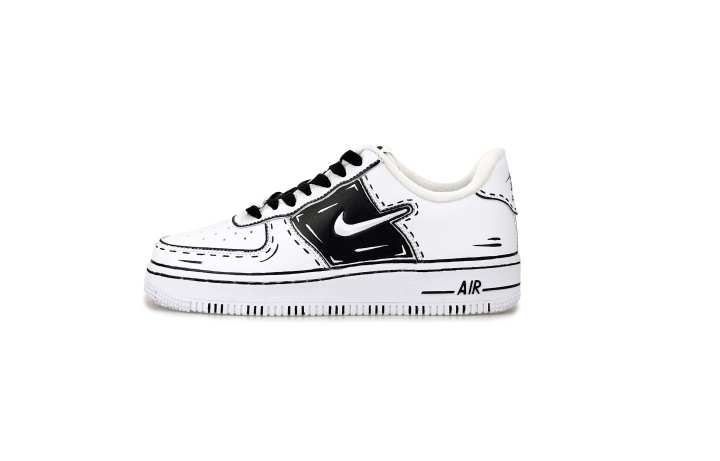Nike Nike Air Force 1 Slip Resistant Abrasion Resistant Low top Skateboard Shoes Women's Black
