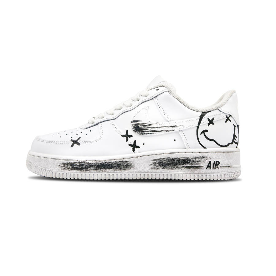 Nike Nike Air Force 1 Wanted Happiness Low top Skateboard Shoes Men's Black White