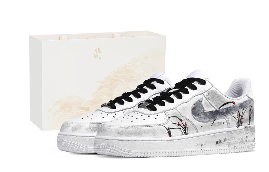 Nike Nike Air Force 1 Abrasion Resistant Abrasion Resistant Low top Skateboard Shoes Unisex Black White Gray