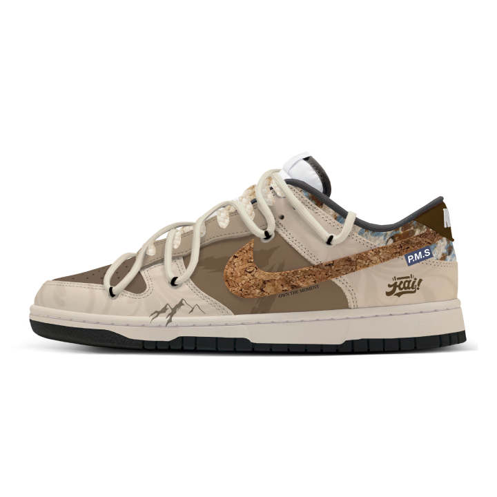 Nike Nike Dunk Slip Resistant Abrasion Resistant Low top Skateboard Shoes Unisex Beige Brown