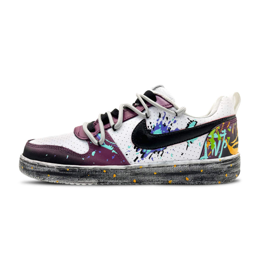 Nike Nike Court Borough Color Artist Abrasion Resistant Low top Skateboard Shoes Men's Black Purple