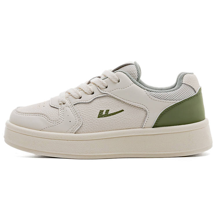 WARRIOR Lightweight Slip Resistant Lightweight Anti Slip Low top Skateboard Shoes Women's Beige Green