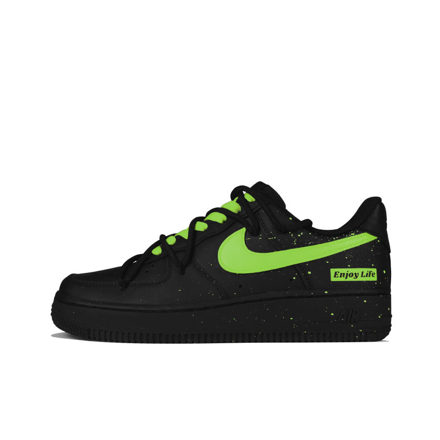 Nike Nike Air Force 1 Slip Resistant Cushioning Abrasion Resistant Low top Skateboard Shoes Women's Black