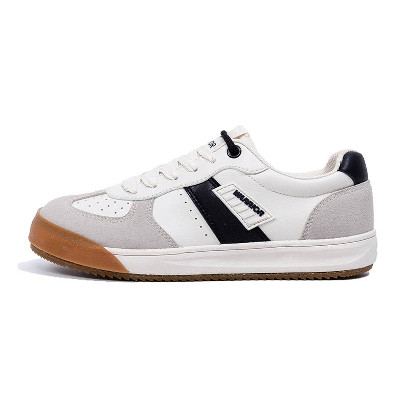 Warrior Wear resistant And Lightweight Low top Skateboard Shoes Women's Beige Gray Black