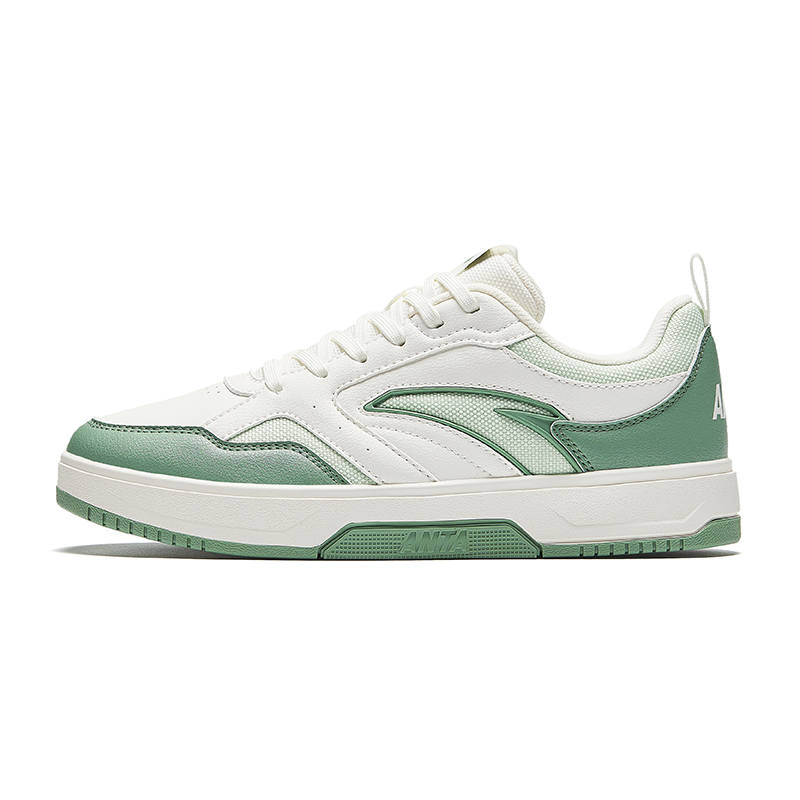 Anta Lightweight, White Sneakers Slip Resistant, Abrasion Resistant, Lightweight, Height Increasing Low top