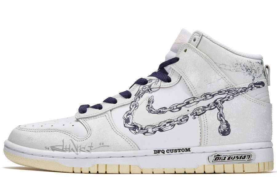 Nike Nike Dunk High Da Vinci Custom, Shackles Thermal Slip Resistant Quick Dry Abrasion Resistant Balance