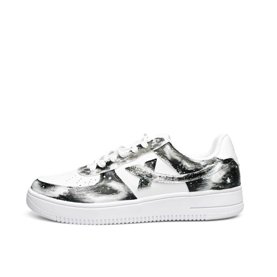 XTEP Air Force 1 Abrasion Resistant Lightweight Low top Skateboard Shoes Men's Black White