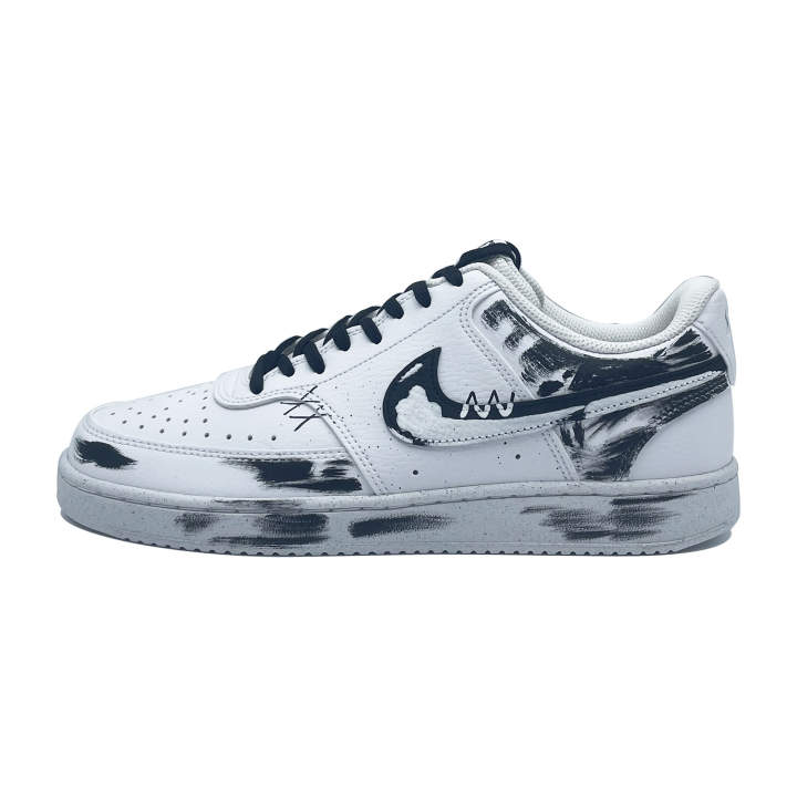 Nike Nike Court Vision Gothic Knight PU Leather Slip Resistant, Abrasion Resistant, Lightweight Low top Skateboard Shoes