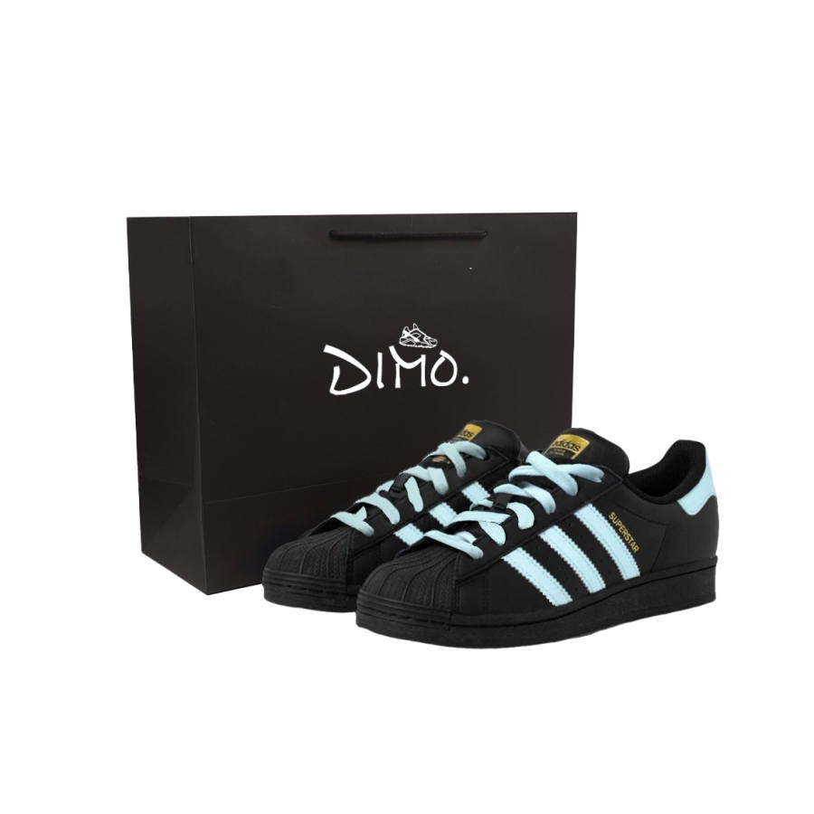 Adidas Originals SUPERSTAR Skateboard Shoes Unisex Low Top Black/Blue