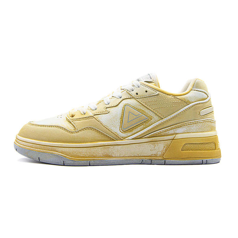 PEAK Taichi 910 Wear resistant And Lightweight Low top Skateboard Shoes Unisex Baymax Beige Yellow