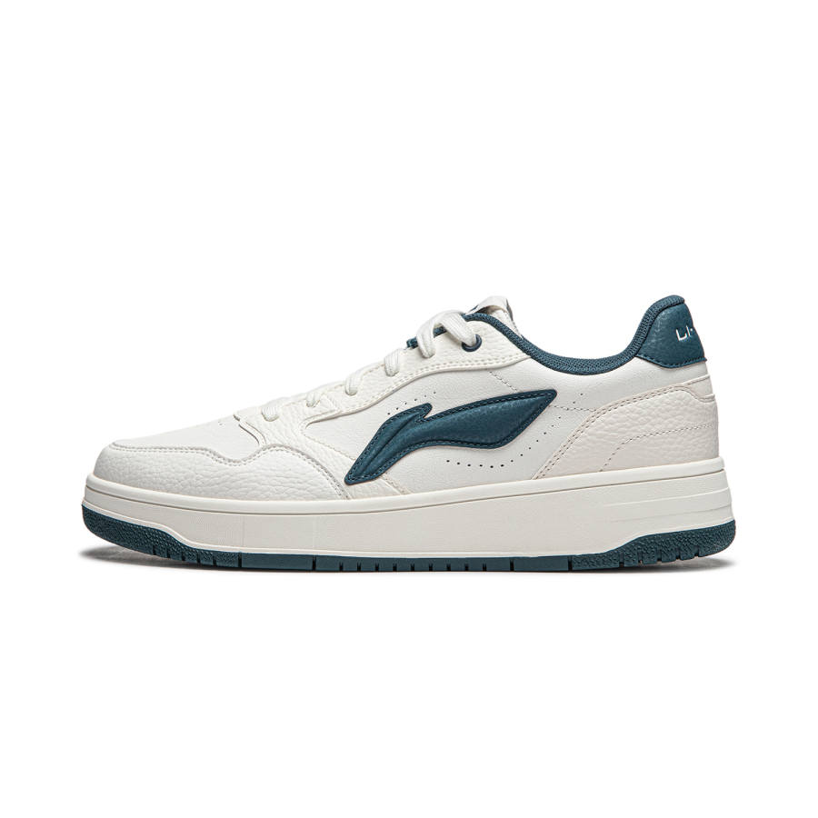 Li-Ning Li Ning Tianji Soft Slip Resistant Cushioning Abrasion Resistant Low top Skateboard Shoes Men's White Blue