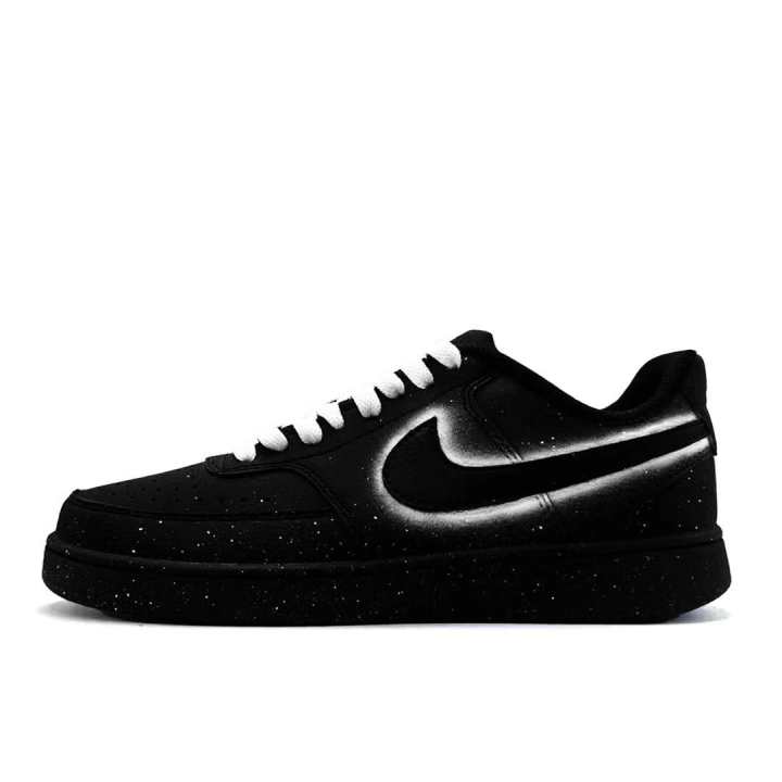 Nike Nike Court Vision Low Abrasion Resistant Low top Skateboard Shoes Unisex Black White