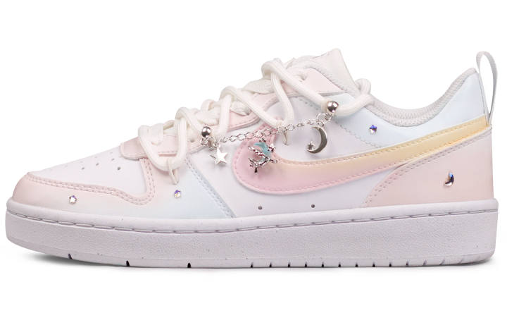 Nike Nike Court Borough Low top Skateboard Shoes GS Pink White