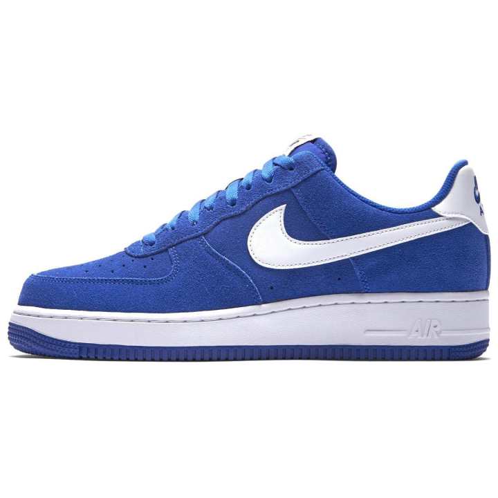 Nike Nike Air Force 1 Suede Hyper Cobalt Coverage Cushioning Abrasion Resistant Low top Skateboard Shoes Unisex Blue