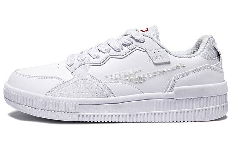 Erke Caramel Latte Low top Skateboard Shoes Women's White Red