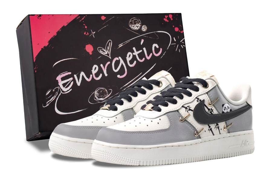 Nike Nike Air Force 1 Bamboo Rhyme Panda Cushioning Abrasion Resistant Cushioning, Wear Resistant Low top Skateboard Shoes
