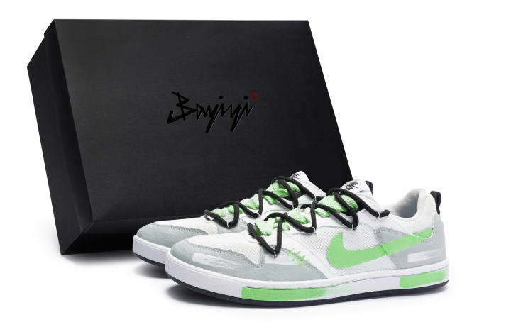 Nike Nike SB Alleyoop 811 Manufacturing Low top Skateboard Shoes Men's White Gray Green