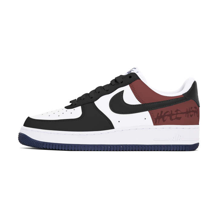 Nike Nike Air Force 1 3 Times Laboratory Non slip Lightweight Low top Skateboard Shoes Men's Black White