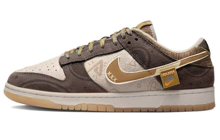 Nike Nike Dunk Caramel Chestnut, Bear, Graffiti, Hand Drawn, Maillard Style Slip Resistant Cushioning Abrasion Resistant