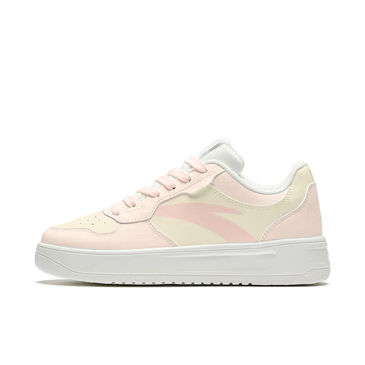 Anta Life Collection Slip Resistant Cushioning Slip Resistant Cushioning Low top Skateboard Shoes Unisex Yellow Pink