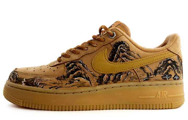Nike Nike Air Force 1 Low top Skateboard Shoes Unisex Brown Black