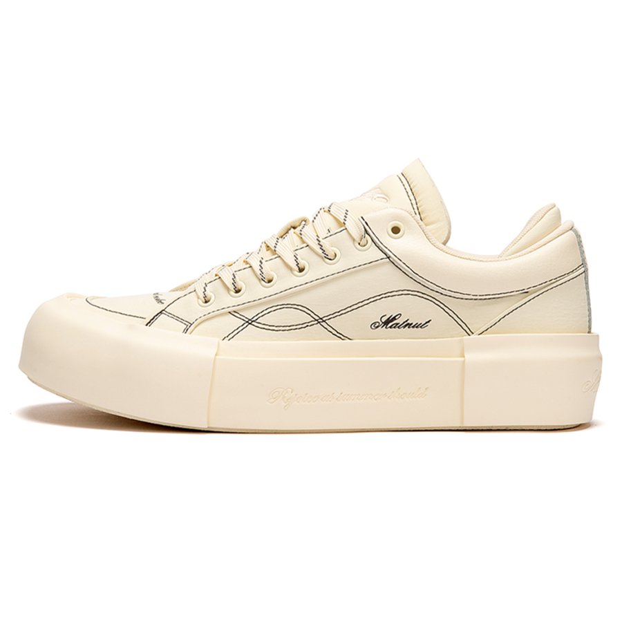 MATNUT Ecru, Platform, Height Increasing, Skateboard Shoes Unisex