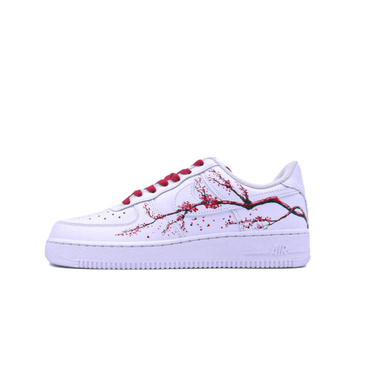 Nike Nike Air Force 1 Slip Resistant, Abrasion Resistant, Breathable Low top Skateboard Shoes Unisex White Red