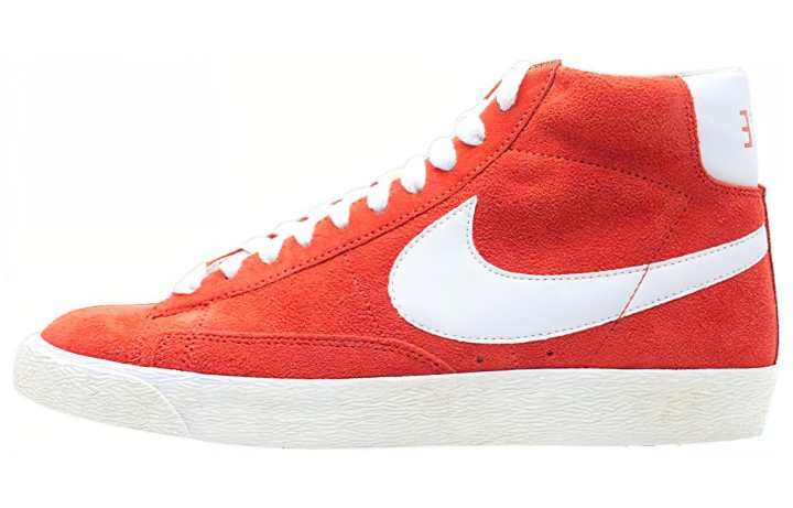 Nike Nike Blazer High Suede Vintage Spice Coverage Lightweight And Breathable High top Skateboard Shoes Men's Red