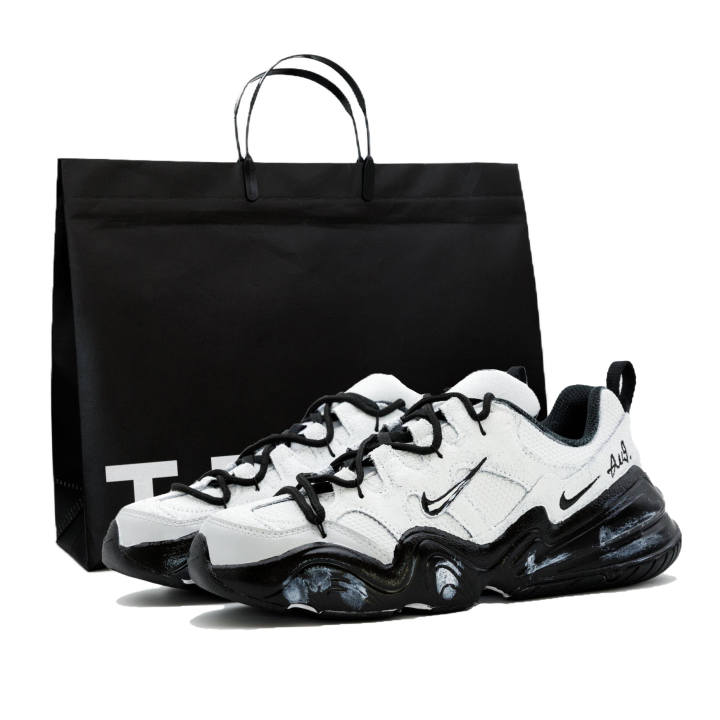 Nike Nike Tech Hera White Old Suede Cushioning Abrasion Resistant Breathable Coverage Height Increasing