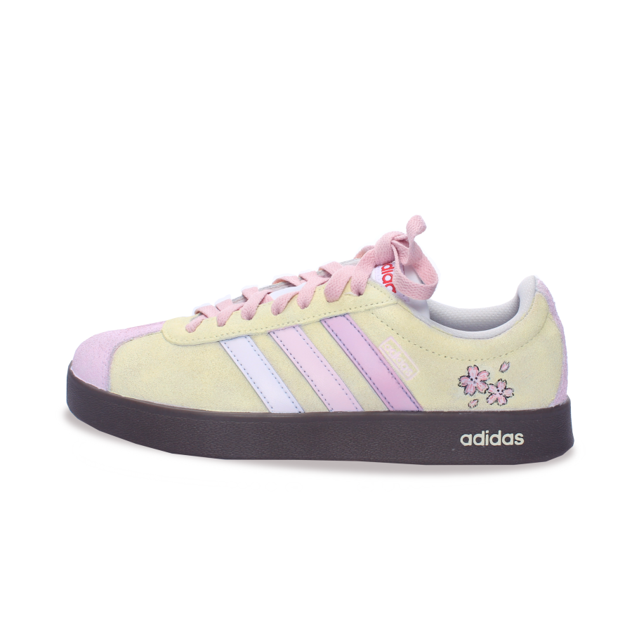 Adidas Neo VL Court Lifestyle Slip Resistant Abrasion Resistant Low top Skateboard Shoes Unisex Yellow Pink