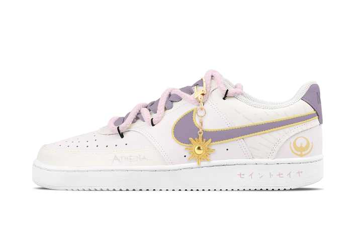 Nike Nike Court Vision 1 Athena Tactical Boots Abrasion Resistant Low top Skateboard Shoes Unisex Light Pink