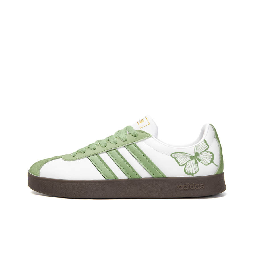 Adidas Neo VL Court 2.0 Slip Resistant Abrasion Resistant Low top Skateboard Shoes Unisex Green White