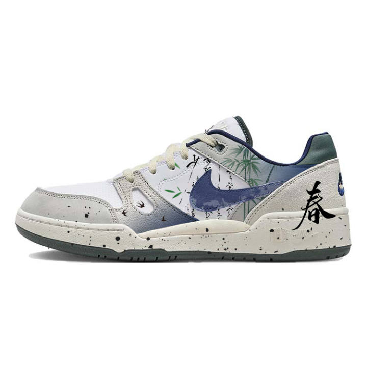 Nike Nike Full Force Skateboard Shoes Men's Low Top Gray/White