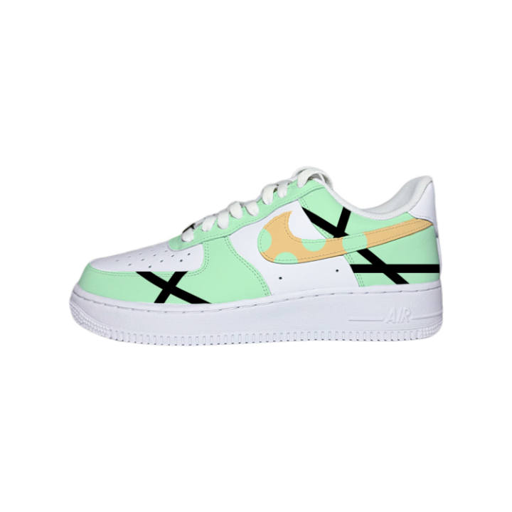Nike Nike Air Force 1 Apple Bubble Low top Skateboard Shoes Unisex White Green Orange
