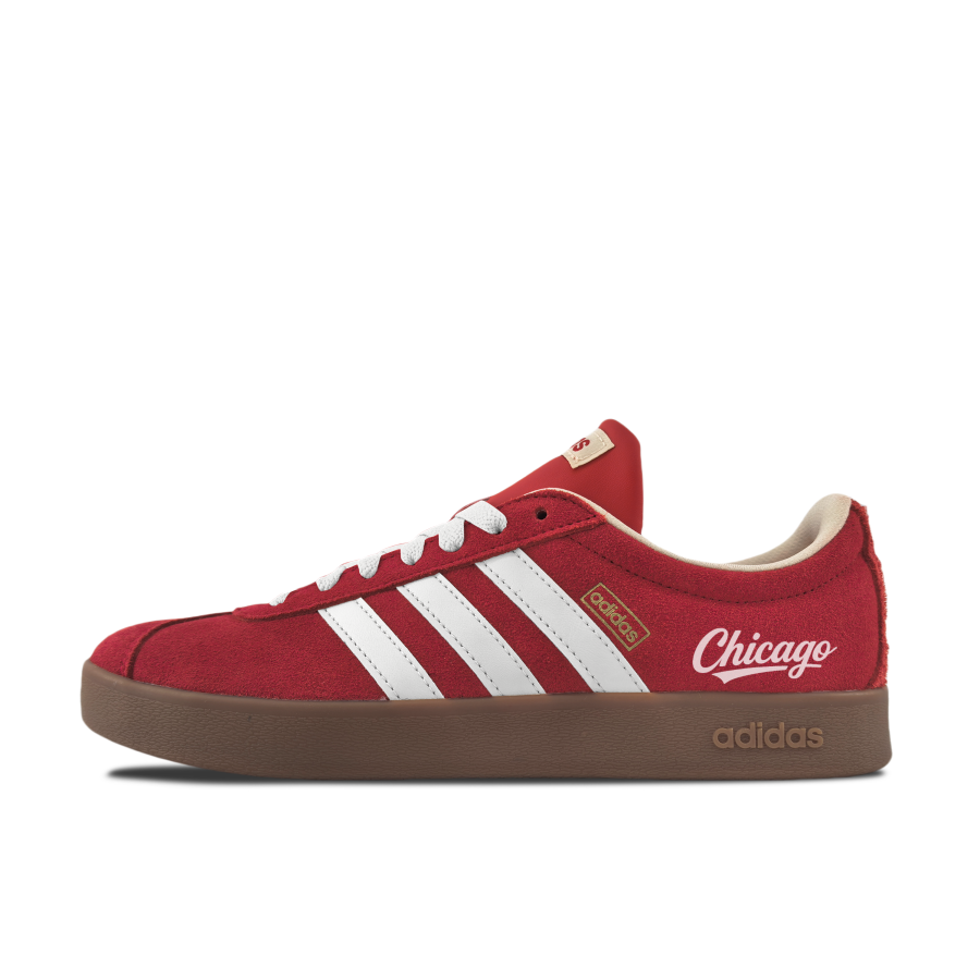 Adidas Adidas Vl Court Classic Abrasion Resistant Abrasion Resistant Low top Skateboard Shoes Unisex Red