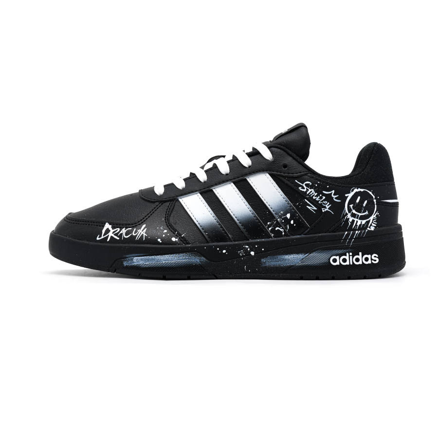 Adidas Neo Courtbeat Gothic Graffiti Cushioning Low top Skateboard Shoes Unisex