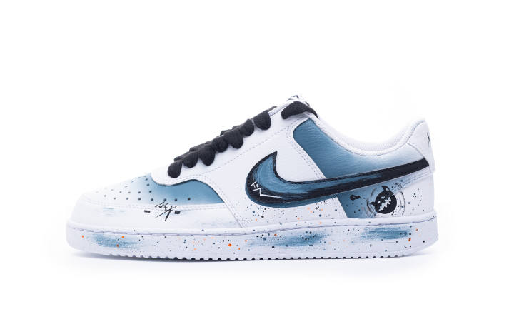 Nike Nike Court Lite Gradient Red Eye Non Slip And Waterproof Low top Skateboard Shoes Men's White