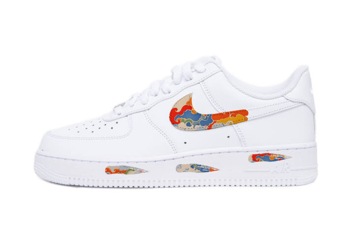 Nike Nike Air Force 1 Synthetic Leather Auspicious Clouds Low top Skateboard Shoes Unisex White