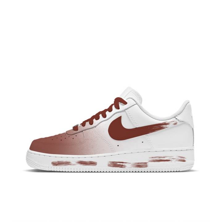 Nike Nike Air Force 1 Coverage Thermal Coverage Low top Skateboard Shoes Women's White Red