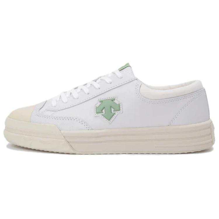 DESCENTE Comfortable Abrasion Resistant Breathable Abrasion Resistant Breathable Low top Skateboard Shoes Unisex White