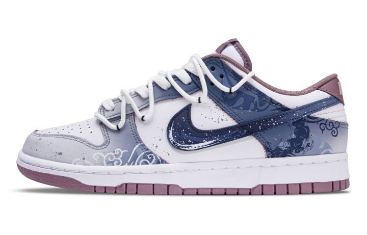 Nike Nike Dunk Cold Pool And Cold Moon Abrasion Resistant Low top Skateboard Shoes Unisex Blue Gray